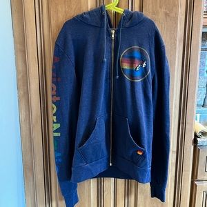 Aviator Nation Zip Up Miami Hoodie